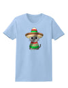 Sombrero and Poncho Cat - Metallic Womens T-Shirt by TooLoud-Womens T-Shirt-TooLoud-Light-Blue-X-Small-Davson Sales