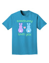 Somebunny Loves You Adult Dark T-Shirt by TooLoud-Mens T-Shirt-TooLoud-Turquoise-Small-Davson Sales