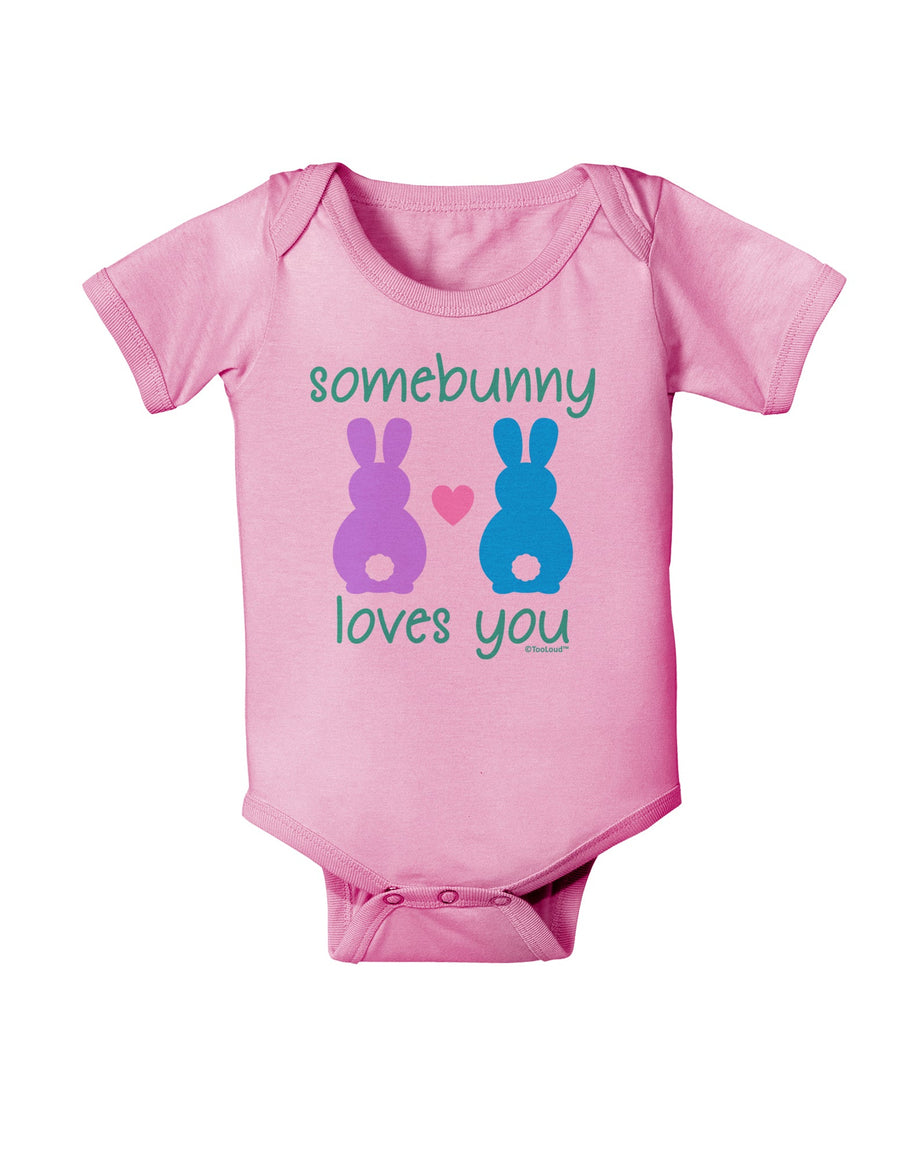 Somebunny Loves You Baby Romper Bodysuit by TooLoud-Baby Romper-TooLoud-White-06-Months-Davson Sales