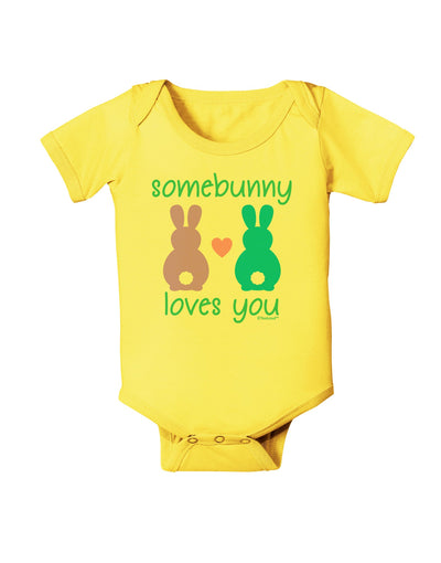 Somebunny Loves You Baby Romper Bodysuit by TooLoud-Baby Romper-TooLoud-Yellow-06-Months-Davson Sales