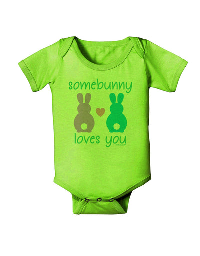 Somebunny Loves You Baby Romper Bodysuit by TooLoud-Baby Romper-TooLoud-Lime-Green-06-Months-Davson Sales