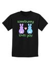 Somebunny Loves You Childrens Dark T-Shirt by TooLoud-Childrens T-Shirt-TooLoud-Black-X-Small-Davson Sales