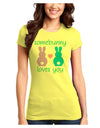 Somebunny Loves You Juniors T-Shirt by TooLoud-Womens Juniors T-Shirt-TooLoud-Yellow-Juniors Fitted X-Small-Davson Sales