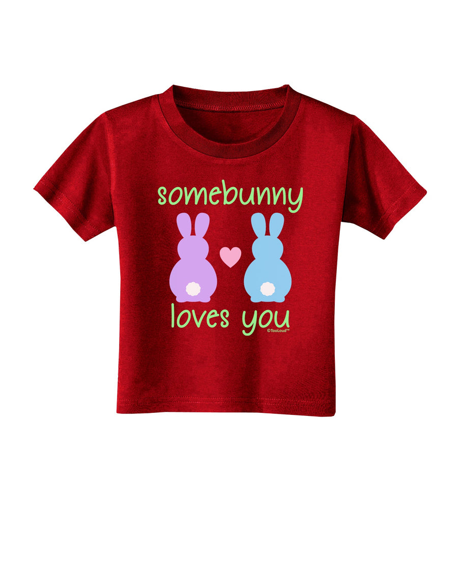 Somebunny Loves You Toddler T-Shirt Dark by TooLoud-Toddler T-Shirt-TooLoud-Black-2T-Davson Sales