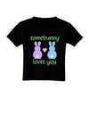 Somebunny Loves You Toddler T-Shirt Dark by TooLoud-Toddler T-Shirt-TooLoud-Black-2T-Davson Sales