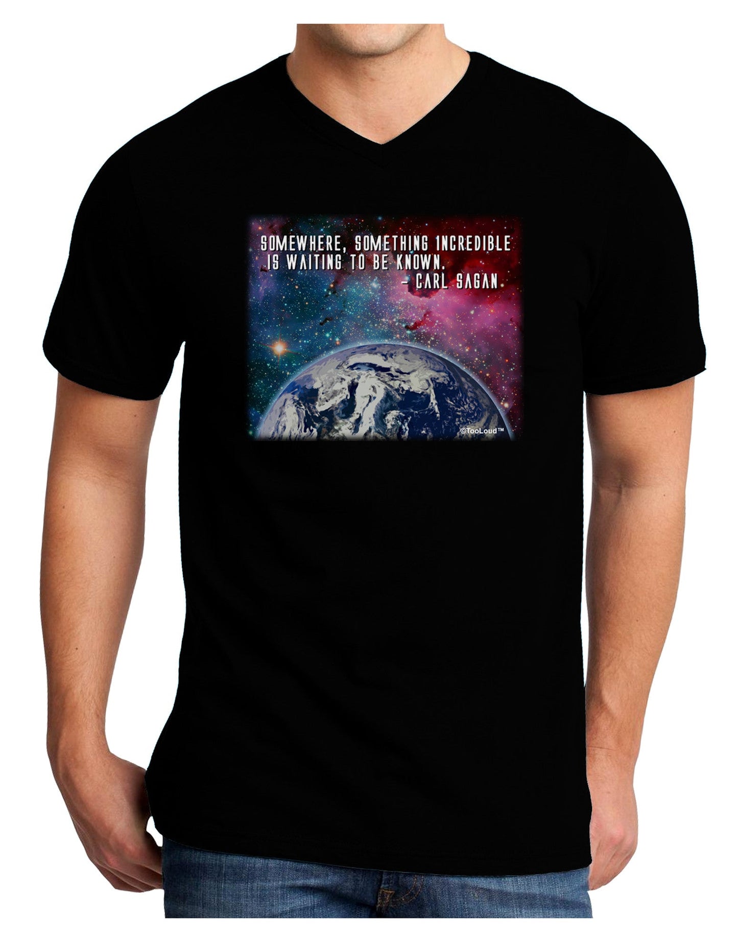 Something Incredible Adult Dark V-Neck T-Shirt-Mens V-Neck T-Shirt-TooLoud-Black-Small-Davson Sales