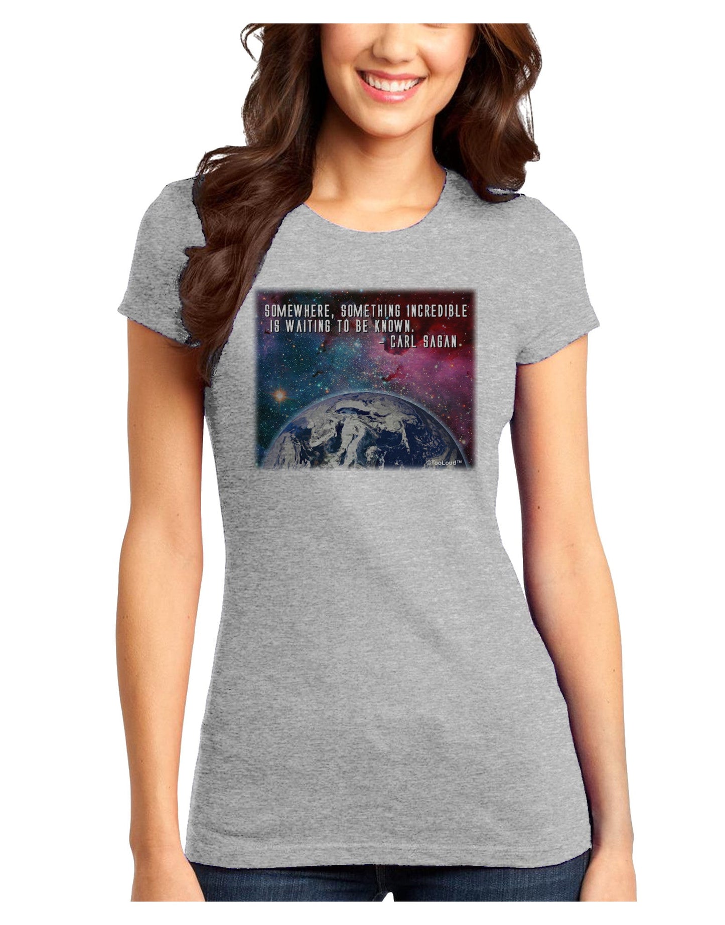 Something Incredible Juniors Petite T-Shirt-T-Shirts Juniors Tops-TooLoud-Ash-Gray-Juniors Fitted X-Small-Davson Sales