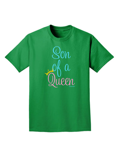 Son of a Queen - Matching Mom and Son Design Adult Dark T-Shirt by TooLoud-Mens T-Shirt-TooLoud-Kelly-Green-Small-Davson Sales