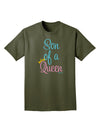 Son of a Queen - Matching Mom and Son Design Adult Dark T-Shirt by TooLoud-Mens T-Shirt-TooLoud-Military-Green-Small-Davson Sales