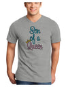 Son of a Queen - Matching Mom and Son Design Adult V-Neck T-shirt by TooLoud-Mens V-Neck T-Shirt-TooLoud-HeatherGray-Small-Davson Sales