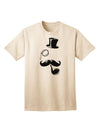 Sophisticated Tophat, Mustache, Pipe, and Monocle Design - Adult T-Shirt Collection-Mens T-shirts-TooLoud-Natural-Small-Davson Sales