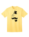 Sophisticated Tophat, Mustache, Pipe, and Monocle Design - Adult T-Shirt Collection-Mens T-shirts-TooLoud-Yellow-Small-Davson Sales