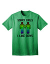 Sorry Girls, I Like Boys - Gay Rainbow Themed Adult T-Shirt for Expressive Individuals-Mens T-shirts-TooLoud-Kelly-Green-Small-Davson Sales