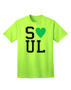 Soulmate Design - Blue Adult T-Shirt with Matching Aesthetic by TooLoud-Mens T-shirts-TooLoud-Neon-Green-Small-Davson Sales