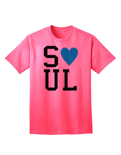 Soulmate Design - Blue Adult T-Shirt with Matching Aesthetic by TooLoud-Mens T-shirts-TooLoud-Neon-Pink-Small-Davson Sales