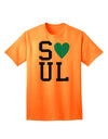 Soulmate Design - Blue Adult T-Shirt with Matching Aesthetic by TooLoud-Mens T-shirts-TooLoud-Neon-Orange-Small-Davson Sales