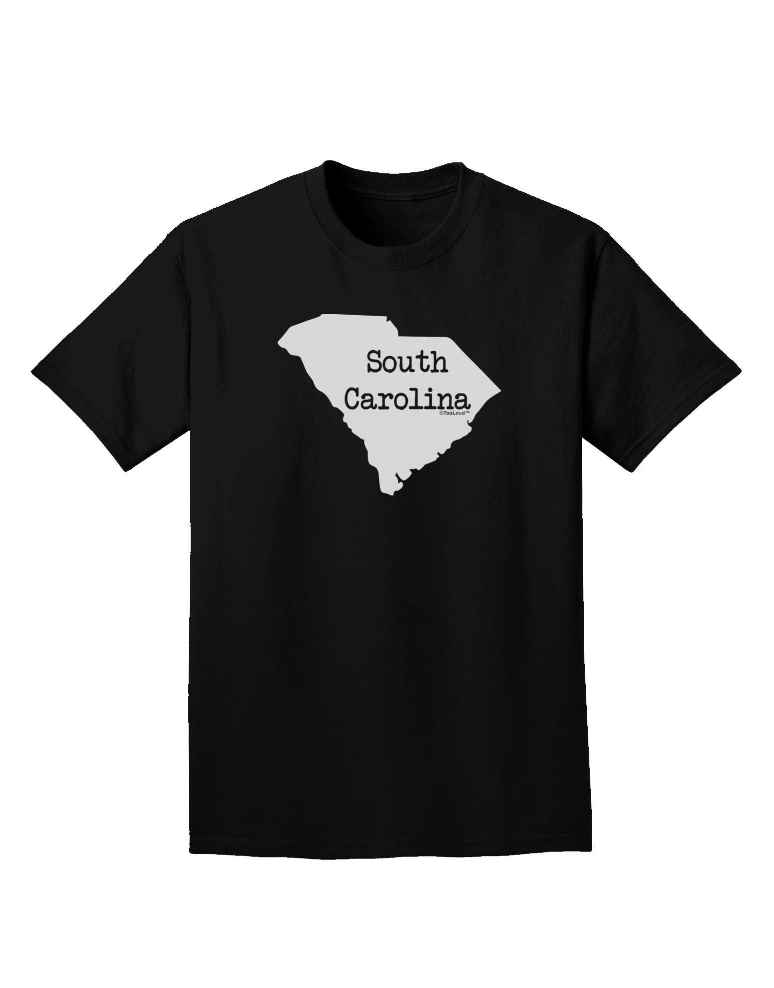 South Carolina - United States Shape Adult Dark T-Shirt by TooLoud-Mens T-Shirt-TooLoud-Black-Small-Davson Sales