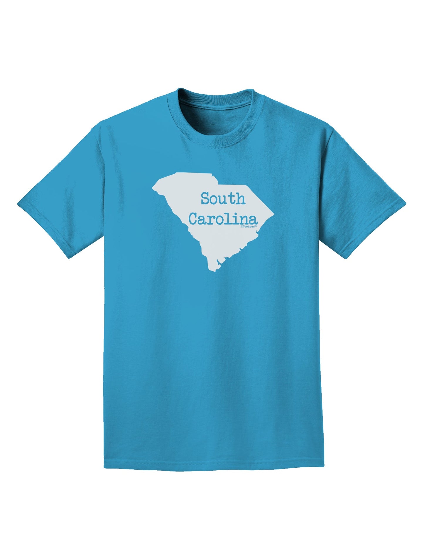 South Carolina - United States Shape Adult Dark T-Shirt by TooLoud-Mens T-Shirt-TooLoud-Turquoise-Small-Davson Sales