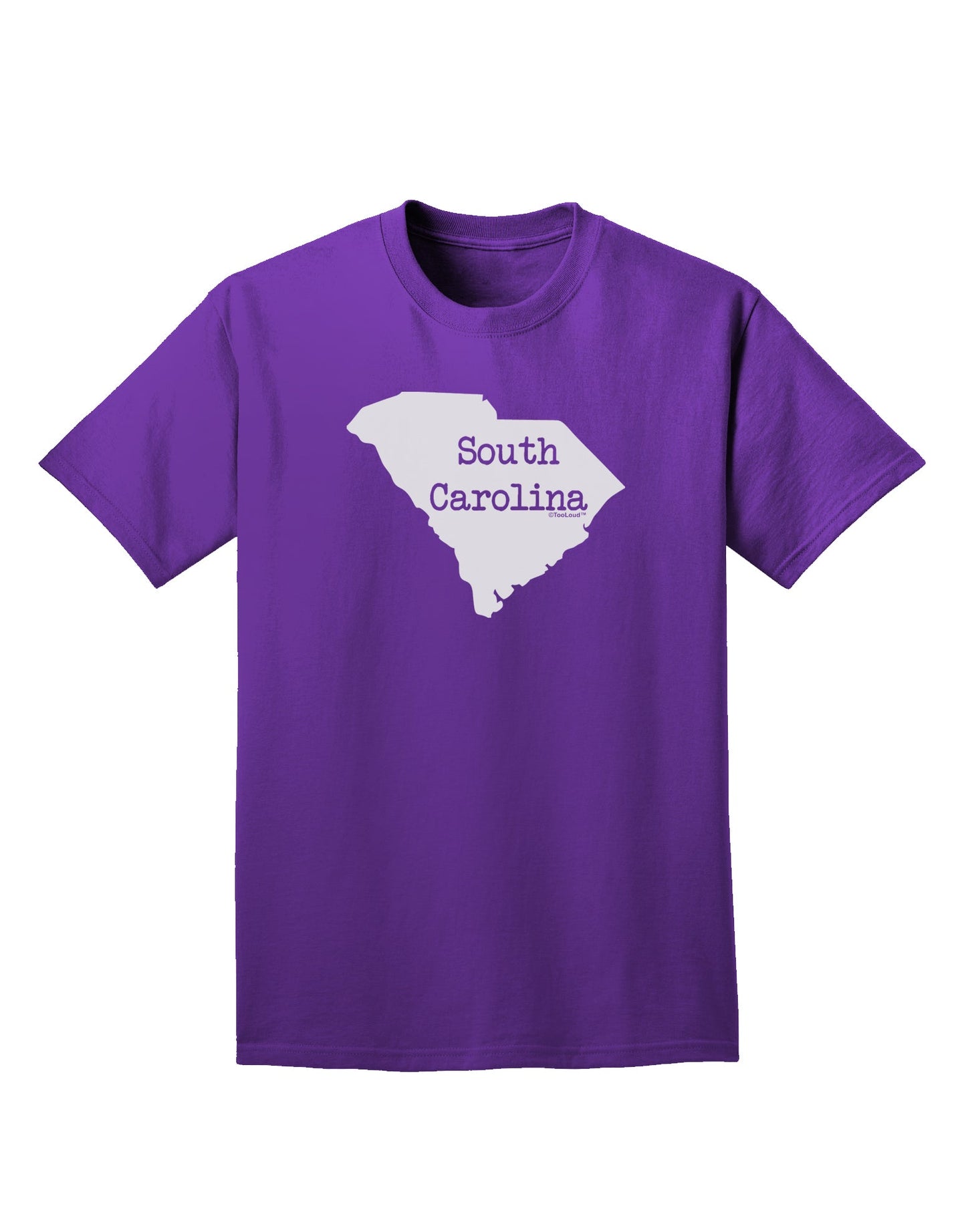 South Carolina - United States Shape Adult Dark T-Shirt by TooLoud-Mens T-Shirt-TooLoud-Purple-Small-Davson Sales