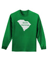 South Carolina - United States Shape Adult Long Sleeve Dark T-Shirt by TooLoud-TooLoud-Kelly-Green-Small-Davson Sales