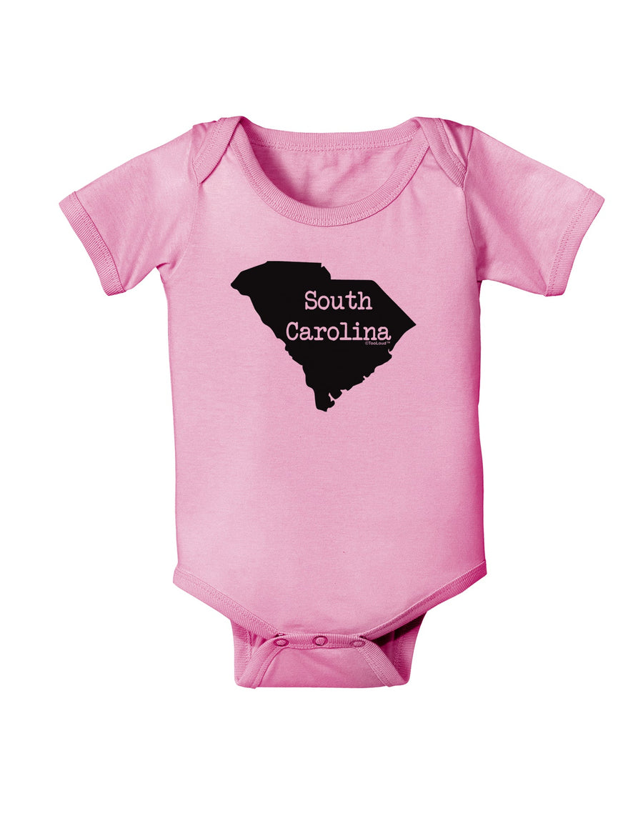 South Carolina - United States Shape Baby Romper Bodysuit by TooLoud-Baby Romper-TooLoud-White-06-Months-Davson Sales