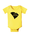 South Carolina - United States Shape Baby Romper Bodysuit by TooLoud-Baby Romper-TooLoud-Yellow-06-Months-Davson Sales