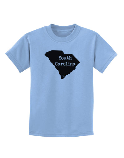 South Carolina - United States Shape Childrens T-Shirt by TooLoud-Childrens T-Shirt-TooLoud-Light-Blue-X-Small-Davson Sales