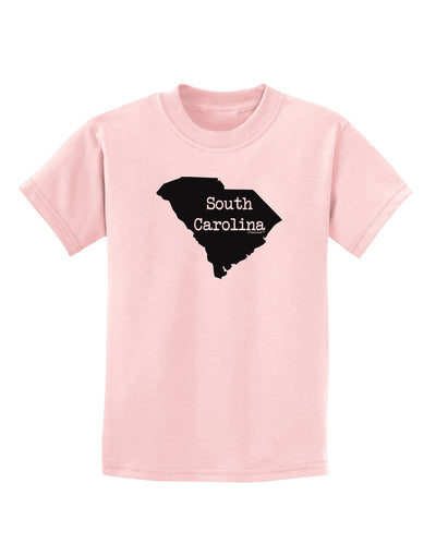 South Carolina - United States Shape Childrens T-Shirt by TooLoud-Childrens T-Shirt-TooLoud-PalePink-X-Small-Davson Sales