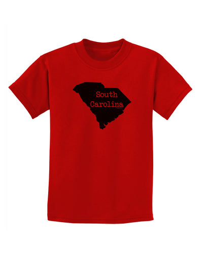 South Carolina - United States Shape Childrens T-Shirt by TooLoud-Childrens T-Shirt-TooLoud-Red-X-Small-Davson Sales