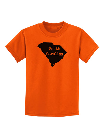 South Carolina - United States Shape Childrens T-Shirt by TooLoud-Childrens T-Shirt-TooLoud-Orange-X-Small-Davson Sales