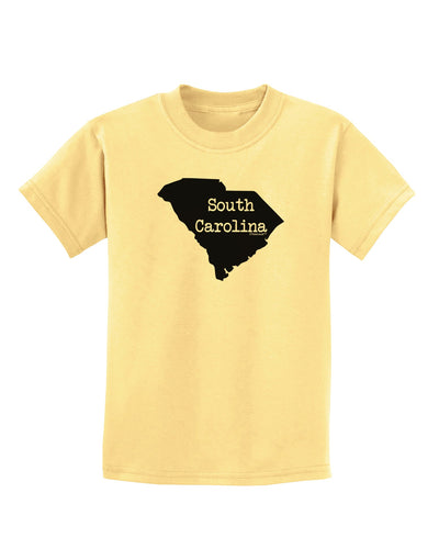 South Carolina - United States Shape Childrens T-Shirt by TooLoud-Childrens T-Shirt-TooLoud-Daffodil-Yellow-X-Small-Davson Sales