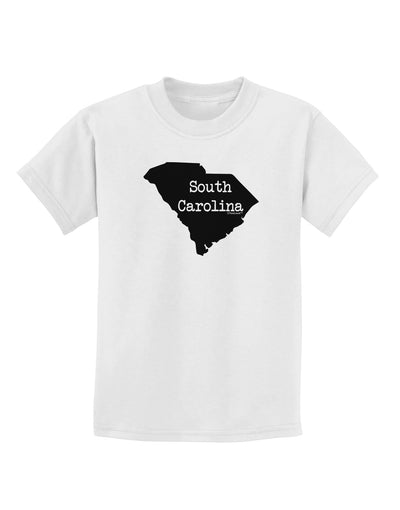 South Carolina - United States Shape Childrens T-Shirt by TooLoud-Childrens T-Shirt-TooLoud-White-X-Small-Davson Sales