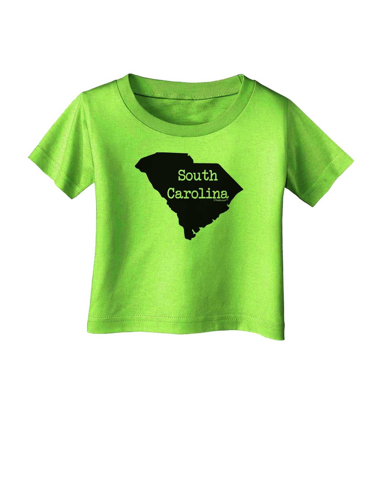 South Carolina - United States Shape Infant T-Shirt by TooLoud-Infant T-Shirt-TooLoud-Lime-Green-06-Months-Davson Sales
