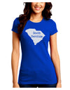 South Carolina - United States Shape Juniors Crew Dark T-Shirt by TooLoud-T-Shirts Juniors Tops-TooLoud-Royal-Blue-Juniors Fitted Small-Davson Sales