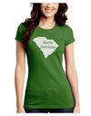 South Carolina - United States Shape Juniors Crew Dark T-Shirt by TooLoud-T-Shirts Juniors Tops-TooLoud-Kiwi-Green-Juniors Fitted X-Small-Davson Sales