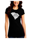 South Carolina - United States Shape Juniors Crew Dark T-Shirt by TooLoud-T-Shirts Juniors Tops-TooLoud-Black-Juniors Fitted Small-Davson Sales