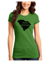 South Carolina - United States Shape Juniors T-Shirt by TooLoud-Womens Juniors T-Shirt-TooLoud-Kiwi-Green-Juniors Fitted X-Small-Davson Sales