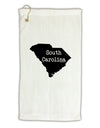 South Carolina - United States Shape Micro Terry Gromet Golf Towel 16 x 25 inch by TooLoud-Golf Towel-TooLoud-White-Davson Sales