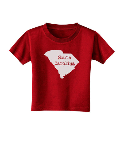 South Carolina - United States Shape Toddler T-Shirt Dark by TooLoud-Toddler T-Shirt-TooLoud-Red-2T-Davson Sales