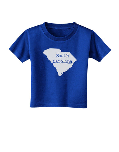 South Carolina - United States Shape Toddler T-Shirt Dark by TooLoud-Toddler T-Shirt-TooLoud-Royal-Blue-2T-Davson Sales