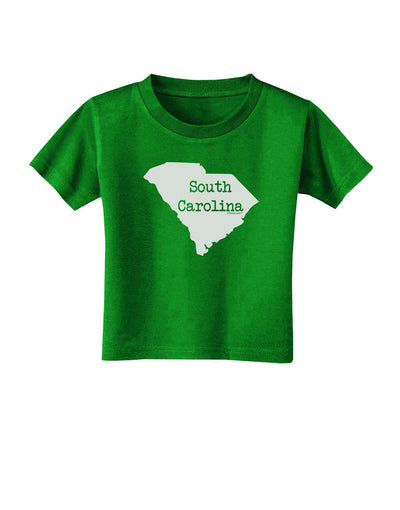 South Carolina - United States Shape Toddler T-Shirt Dark by TooLoud-Toddler T-Shirt-TooLoud-Clover-Green-2T-Davson Sales
