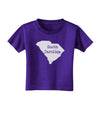 South Carolina - United States Shape Toddler T-Shirt Dark by TooLoud-Toddler T-Shirt-TooLoud-Purple-2T-Davson Sales