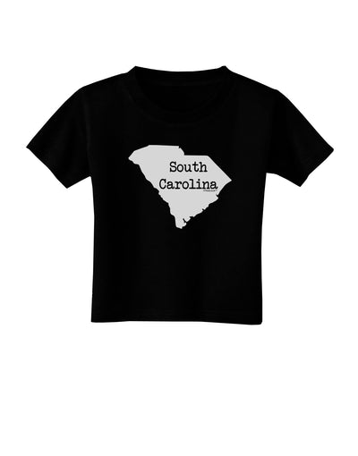 South Carolina - United States Shape Toddler T-Shirt Dark by TooLoud-Toddler T-Shirt-TooLoud-Black-2T-Davson Sales