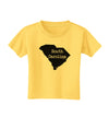 South Carolina - United States Shape Toddler T-Shirt by TooLoud-Toddler T-Shirt-TooLoud-Yellow-2T-Davson Sales