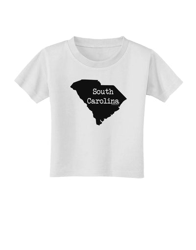 South Carolina - United States Shape Toddler T-Shirt by TooLoud-Toddler T-Shirt-TooLoud-White-2T-Davson Sales