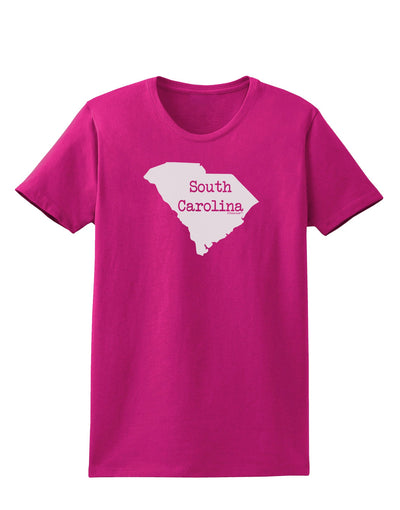 South Carolina - United States Shape Womens Dark T-Shirt by TooLoud-Womens T-Shirt-TooLoud-Hot-Pink-Small-Davson Sales