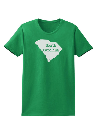 South Carolina - United States Shape Womens Dark T-Shirt by TooLoud-Womens T-Shirt-TooLoud-Kelly-Green-X-Small-Davson Sales