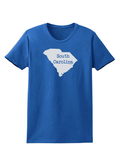 South Carolina - United States Shape Womens Dark T-Shirt by TooLoud-Womens T-Shirt-TooLoud-Royal-Blue-X-Small-Davson Sales