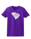 South Carolina - United States Shape Womens Dark T-Shirt by TooLoud-Womens T-Shirt-TooLoud-Purple-X-Small-Davson Sales