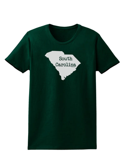 South Carolina - United States Shape Womens Dark T-Shirt by TooLoud-Womens T-Shirt-TooLoud-Forest-Green-Small-Davson Sales